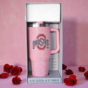 Ohio State Buckeyes Colossal Bling Tumbler Pink Rhinestone Valentines Day Gift